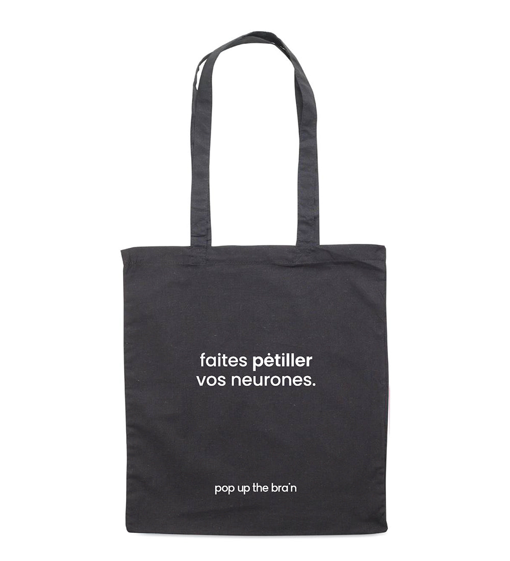 Tote Bag "Faites pétiller vos neurones", Noir
